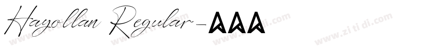 Hayollan Regular字体转换